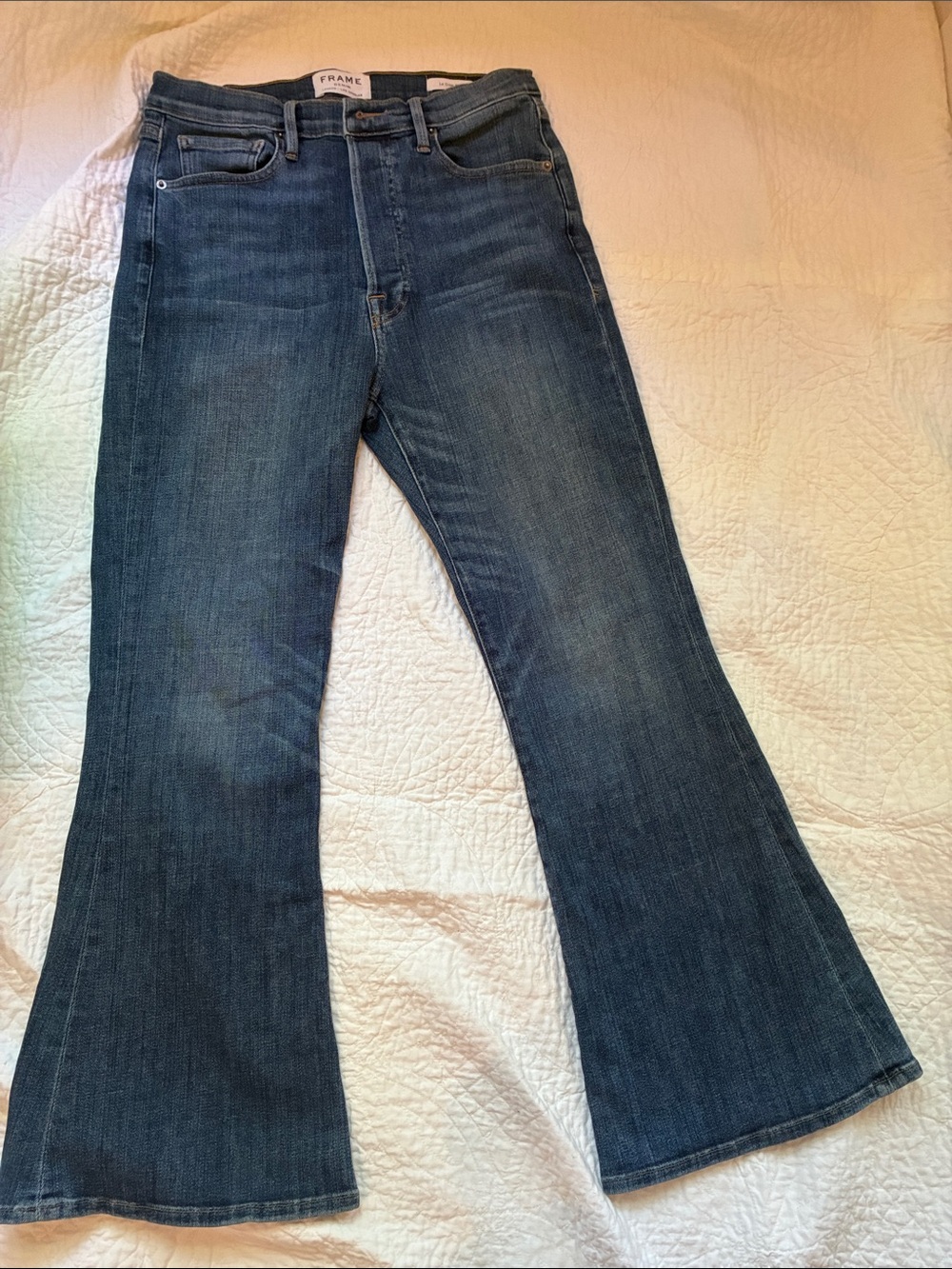 Frame Denim Dark Blue Flared Jeans
